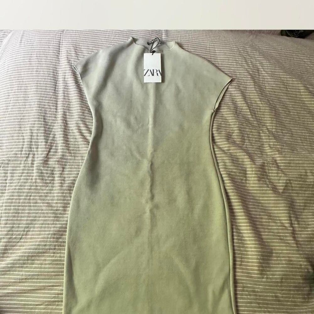 Zara Women's Green Knit Dress